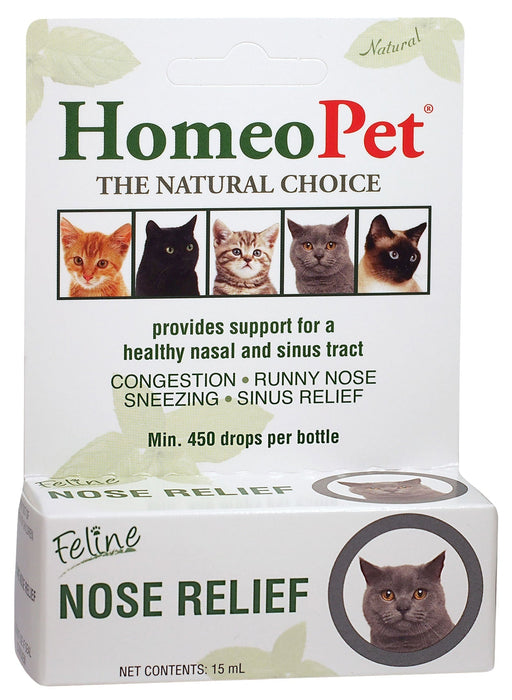 HomeoPet Feline Nose Relief, 15 mL - Jeffers - Animal Health & Wellness > Breathing & Respiratory