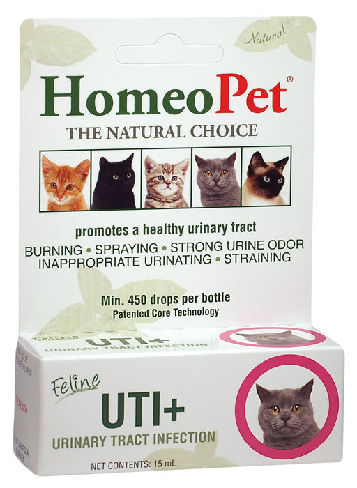 Homeopet Feline UTI+, 15 mL - Jeffers - Cat Supplies > Cat Supplies