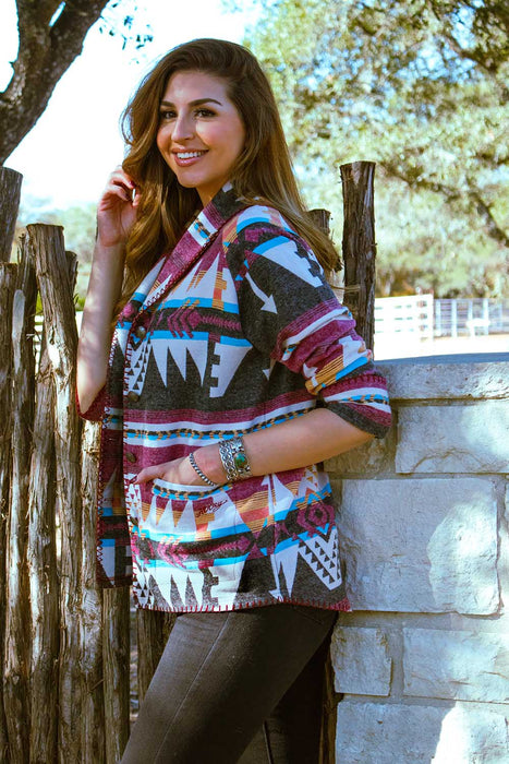 Hooey 'Aztec' Button Up Jacket - Jeffers - Women > Women's Clothing > Women's Jackets & Outerwear