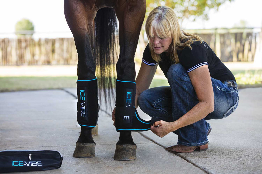 Ice Vibe Boot for Horses, Black - Jeffers - Horse Supplies > Horse Boots & Leg Wraps