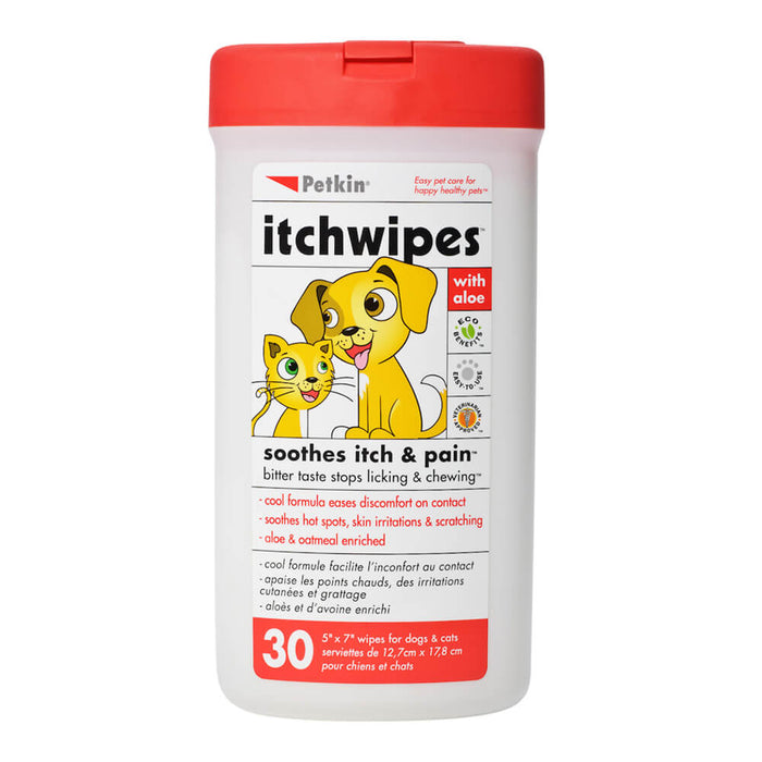 Itch Wipes, 30 ct - Jeffers - Animal Health & Wellness > Skin & Coat Care