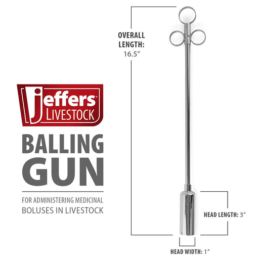 Jeffers Balling Gun with Metal Head - Jeffers - Animal Health & Wellness > Medicine