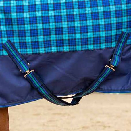 Jeffers Economy 600D 'Royal Blue/Teal Plaid' Horse Blanket - Jeffers - Horse Supplies > Horse Blankets & Sheets