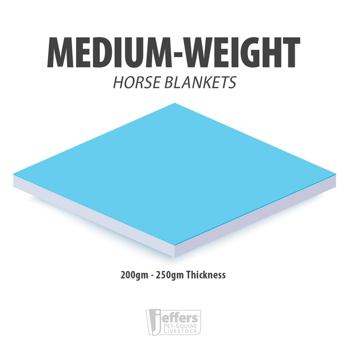 Jeffers Economy Plus Combo Neck Medium Weight Horse Turnout Blanket - Jeffers - Horse Supplies > Horse Blankets & Sheets