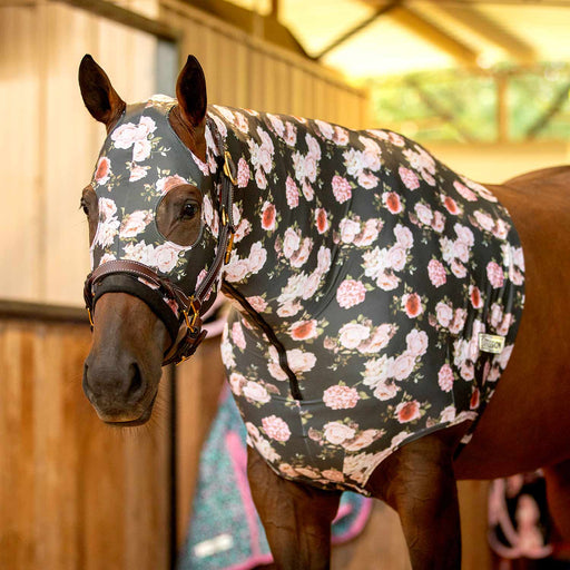 Jeffers Expression Lycra Hood, Rose Garden - Jeffers - Horse Supplies > Horse Fly Masks