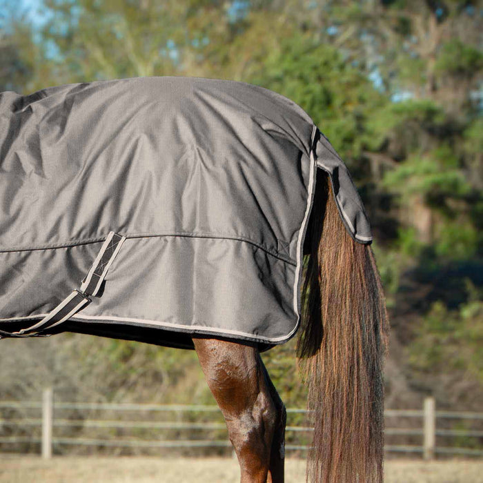 Jeffers Poplar Head Defense 1680 Denier Turnout Blanket with High Neck, 240 Gram, Plymouth Brown - Jeffers - Horse Supplies > Horse Blankets & Sheets