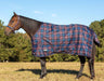 Jeffers Poplar Head Origin 600 Denier Turnout Sheet, 0 Gram, Navy and Merlot Plaid - Jeffers - Horse Supplies > Horse Blankets & Sheets