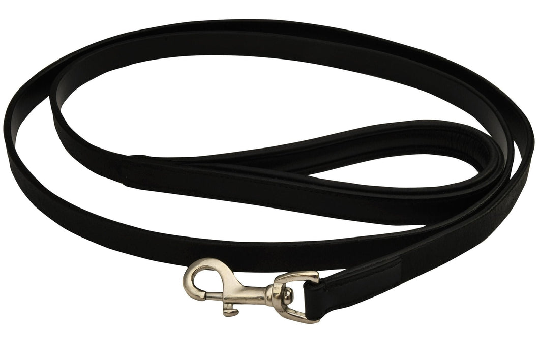 Jeffers Premium Padded Black Leather Leash - Jeffers - Dog Supplies > Dog Apparel > Dog Collars, Harnesses, & Leashes