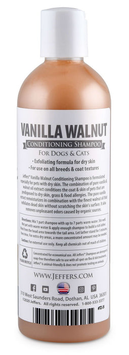 Jeffers Vanilla Walnut Conditioning Pet Shampoo - Jeffers - Animal & Pet Supplies > Pet Grooming > Pet Shampoo & Conditioner