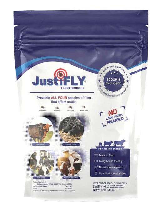 JustiFly 3% 12lb Bag - Salt - Jeffers - Animal Health & Wellness > Fly & Insect Control