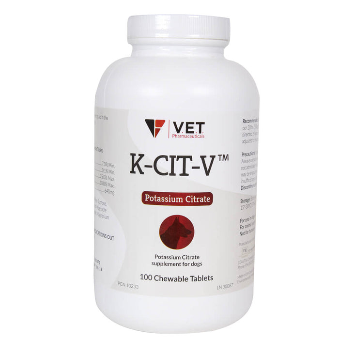 K - CIT - V Potassium Citrate, 100 Chewable Tablets - Jeffers - Animal Health & Wellness > Vitamins & Supplements