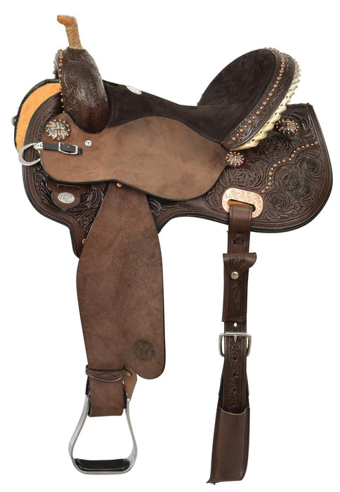 Kenda Lenseigne Black Powder Mounted Shooter Saddle, Wide, Chocolate - Jeffers - Horse Supplies > Horse Tack > Saddles