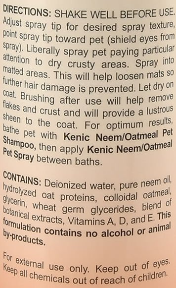 Kenic Neem/Oatmeal Anti - Itch Spray - Jeffers - Animal Health & Wellness > Skin & Coat Care