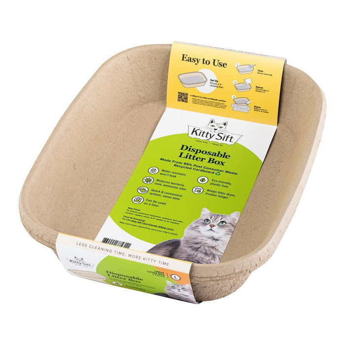 Kitty Sift Large Litter Box, Pack of 1 (Single Unit Litter Box) - Jeffers - Cat Supplies > Cat Litter