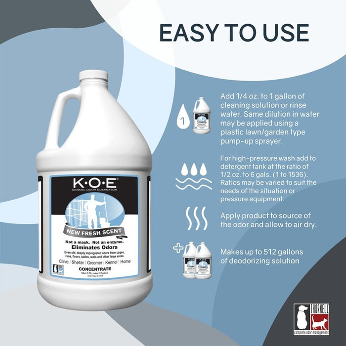 K.O.E. Fresh Scent Concentrate, Gallon - Jeffers - Animal & Pet Supplies > Pet Odor & Stain Removers