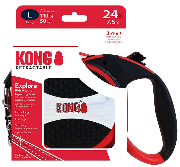 KONG Explore Retractable Leash - Jeffers - Dog Supplies > Dog Apparel > Dog Collars, Harnesses, & Leashes