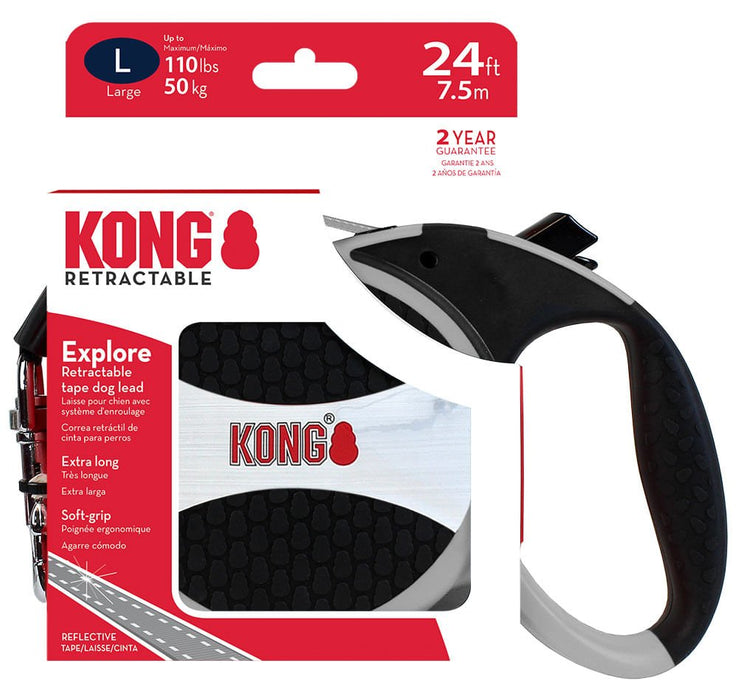 KONG Explore Retractable Leash - Jeffers - Dog Supplies > Dog Apparel > Dog Collars, Harnesses, & Leashes