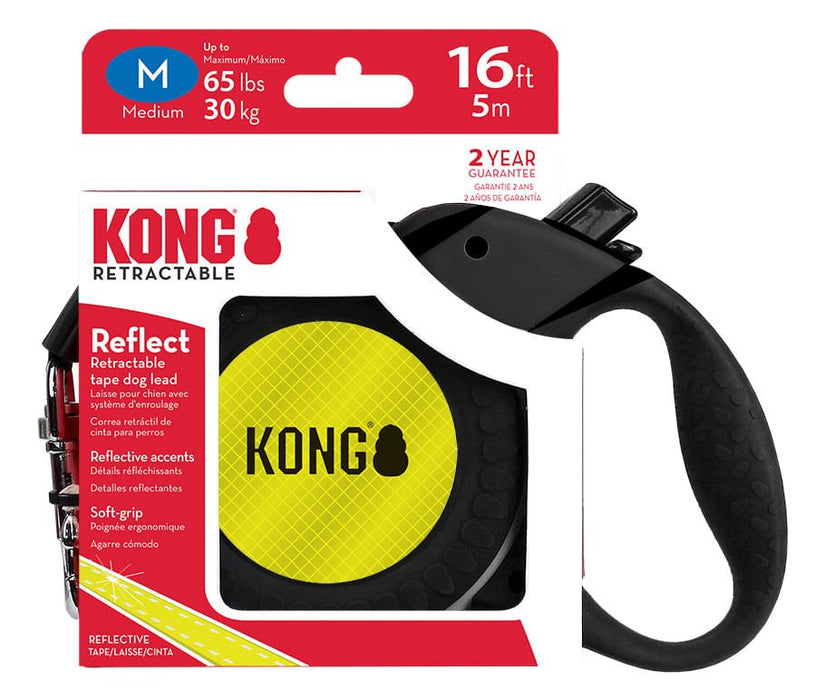 KONG Reflect Retractable Leash - Jeffers - Dog Supplies > Dog Apparel > Dog Collars, Harnesses, & Leashes