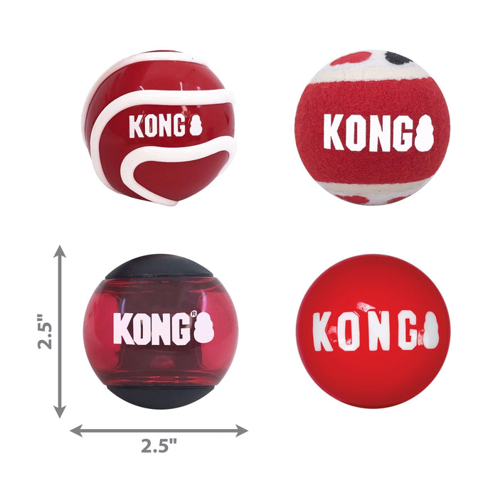 KONG Signature Fetch Balls for Dogs, 4 pk - Jeffers - Dog Supplies > Dog Toys