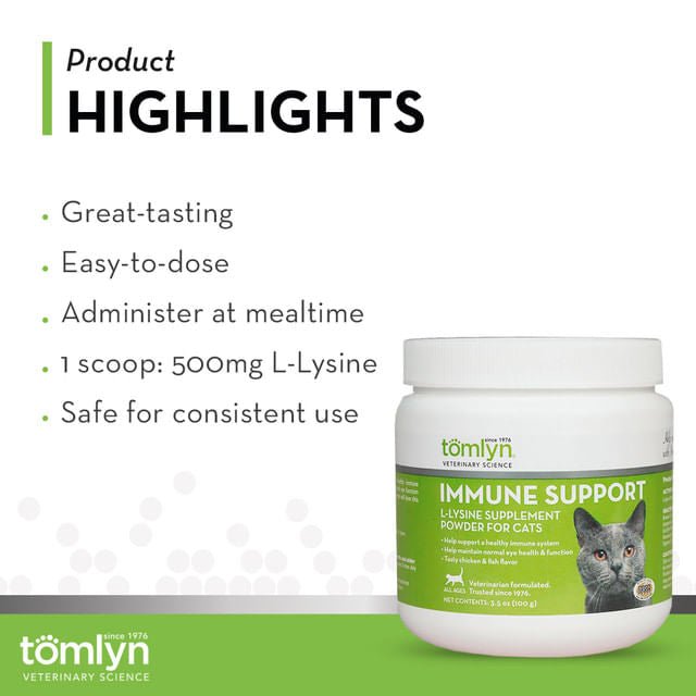 L - Lysine Powder Immune Support for Cats, 3.5 oz - Jeffers - Animal Health & Wellness > Eye Care