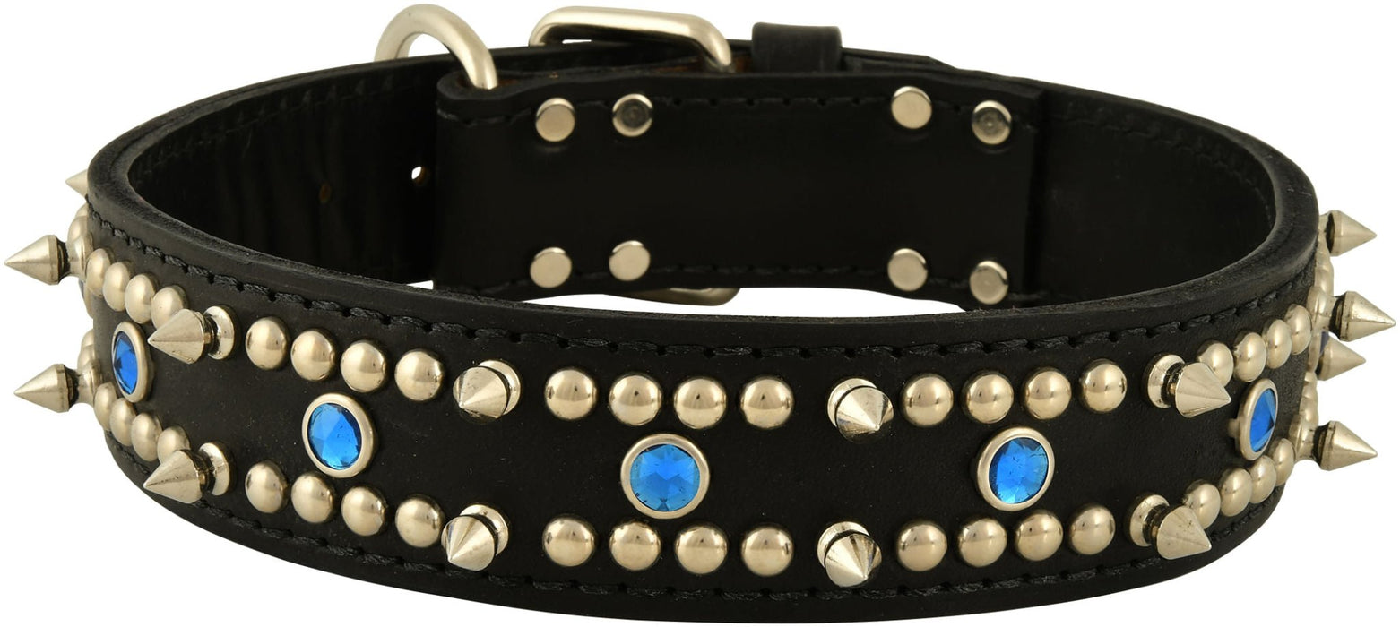 Latigo Protector Spiked, Studded & Jeweled Collar - Jeffers - Dog Supplies > Dog Apparel > Dog Collars, Harnesses, & Leashes