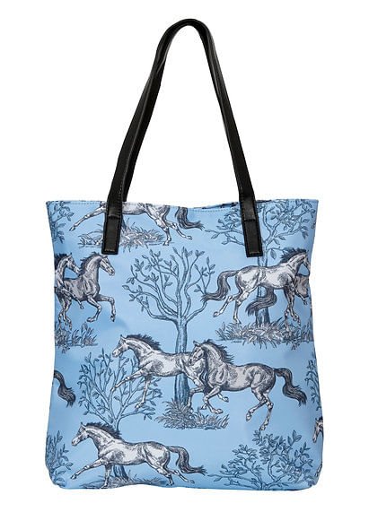 'Lila' Blue Toile Tote - Jeffers - Women > Accessories, Jewelry, Handbags