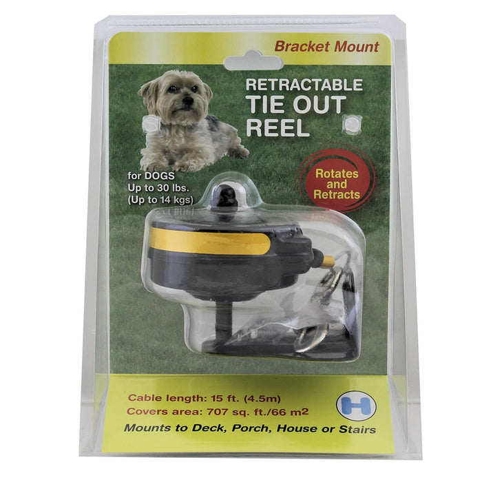 Lixit Bracket Mount Retractable Tie Out Reel for Dogs - Jeffers - Animal & Pet Supplies > Pet Containment Systems