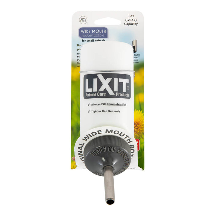 Lixit Plastic Wide Mouth Bottle - Jeffers - Animal & Pet Supplies > Pet Bowls, Feeders & Waterers