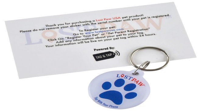 Lost Paw NFC Pet Tag, Red/White/Blue - Jeffers - Animal & Pet Supplies > Pet ID Tags