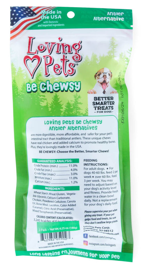 Loving Pets Be Chewsy Antler Chew Alternatives - Jeffers - Dog Supplies > Dog Treats > Chews