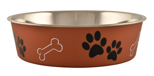 Loving Pets Bella Paw Print Pet Feeding Bowl - Large (2 qt) - Jeffers - Animal & Pet Supplies > Pet Bowls, Feeders & Waterers