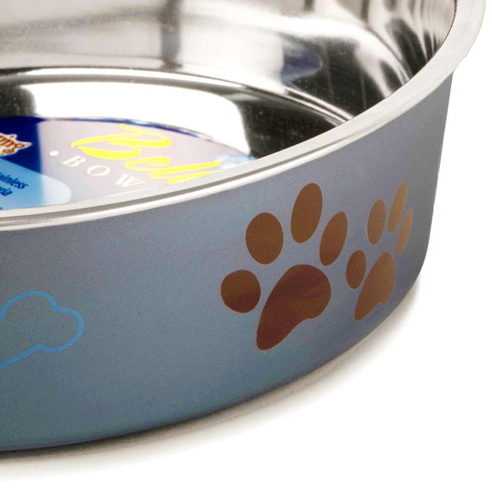 Loving Pets Bella Paw Print Pet Feeding Bowl - Large (2 qt) - Jeffers - Animal & Pet Supplies > Pet Bowls, Feeders & Waterers