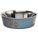 Loving Pets Bella Paw Print Pet Feeding Bowl - Large (2 qt) - Jeffers - Animal & Pet Supplies > Pet Bowls, Feeders & Waterers