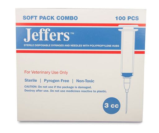 Luer Lock Syringe/Needle Combo, Boxes - Jeffers - Animal Health & Wellness > Medical Supplies