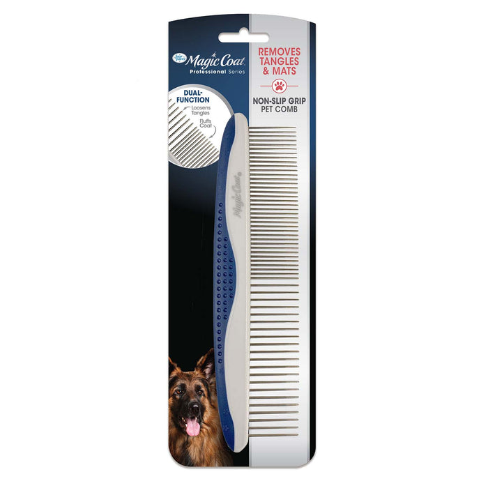 Magic Coat Professional Series Non - Slip Grip Pet Comb - Jeffers - Animal & Pet Supplies > Pet Grooming > Pet Combs & Brushes