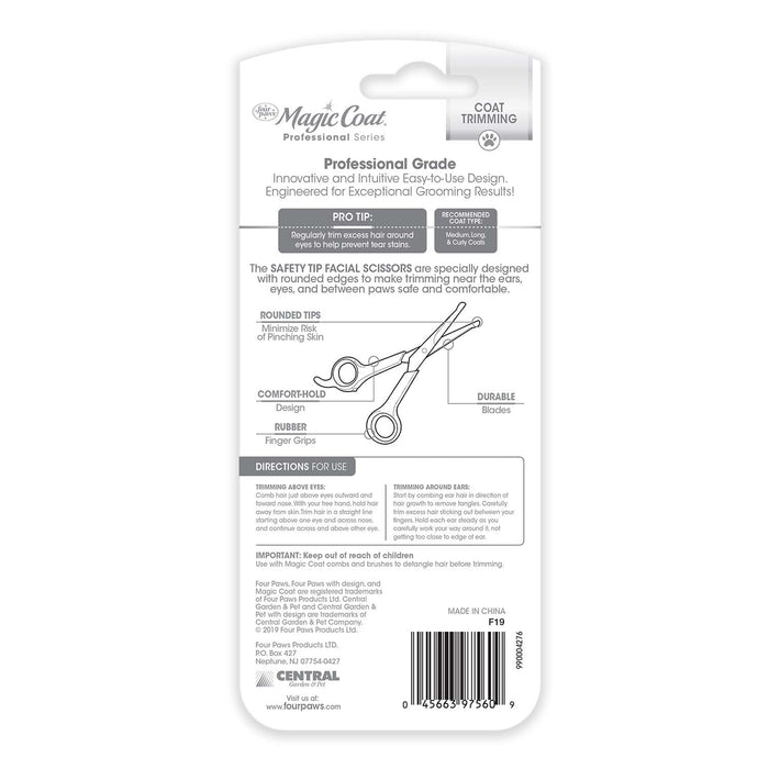 Magic Coat Professional Series Safety Tip Facial Dog Trimming Scissors - Jeffers - Animal & Pet Supplies > Pet Grooming > Pet Combs & Brushes