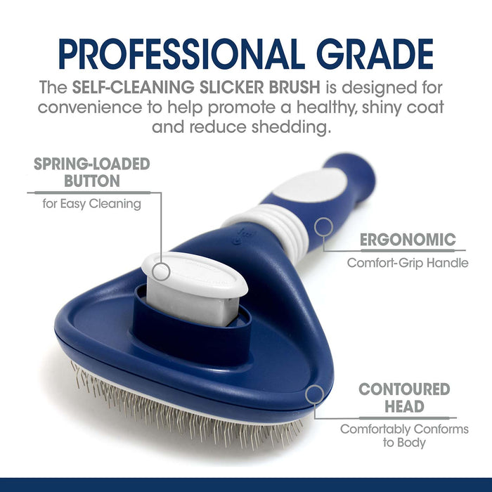 Magic Coat Professional Series Self - Cleaning Slicker Brush - Jeffers - Animal & Pet Supplies > Pet Grooming > Pet Combs & Brushes