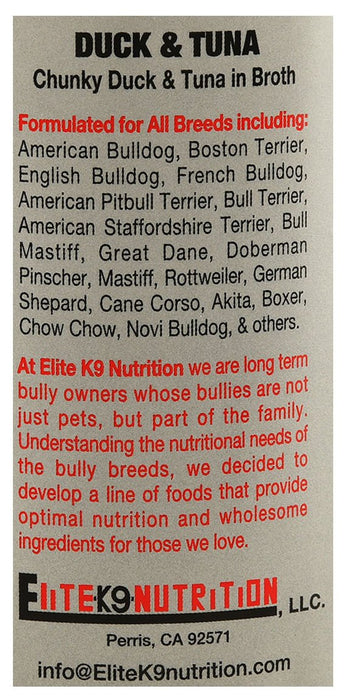 Maximum Bully Chunky Duck & Tuna in Broth, 13.2 oz - Jeffers - Dog Supplies > Dog Food > Wet Dog Food