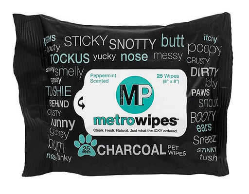 Metro Wipes Charcoal Peppermint Pet Wipes - Jeffers - Animal & Pet Supplies > Pet Grooming