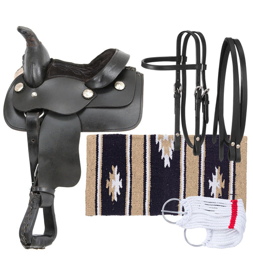 Miniature Western Leather Saddle Package - Jeffers - Horse Supplies > Horse Tack > Saddles