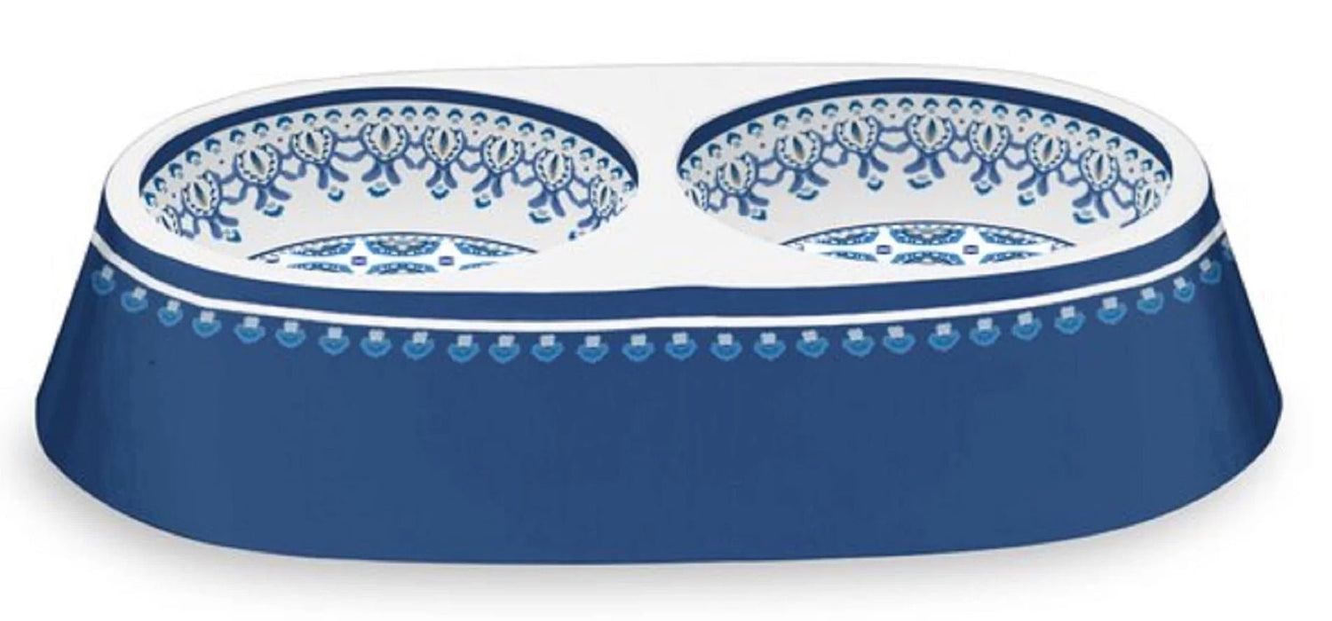 Moroccan Double Dinner, Indigo - Jeffers - Animal & Pet Supplies > Pet Bowls, Feeders & Waterers