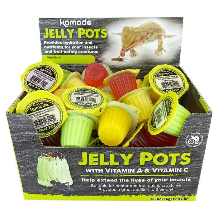 Komodo Jelly Pots Fruit Mix Flavor assorted mango, strawberry, banana, melon