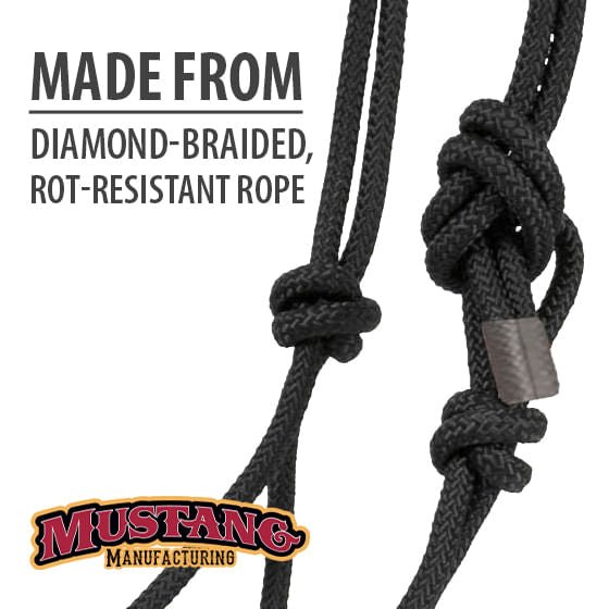 Mustang 4 - knot Side Pull Rope Halter - Jeffers - Horse Supplies > Horse Tack > Horse Halters