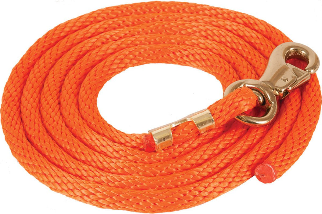 Mustang Solid Poly Lead Rope, Bull Snap - Jeffers - Horse Supplies > Horse Tack > Horse Halters