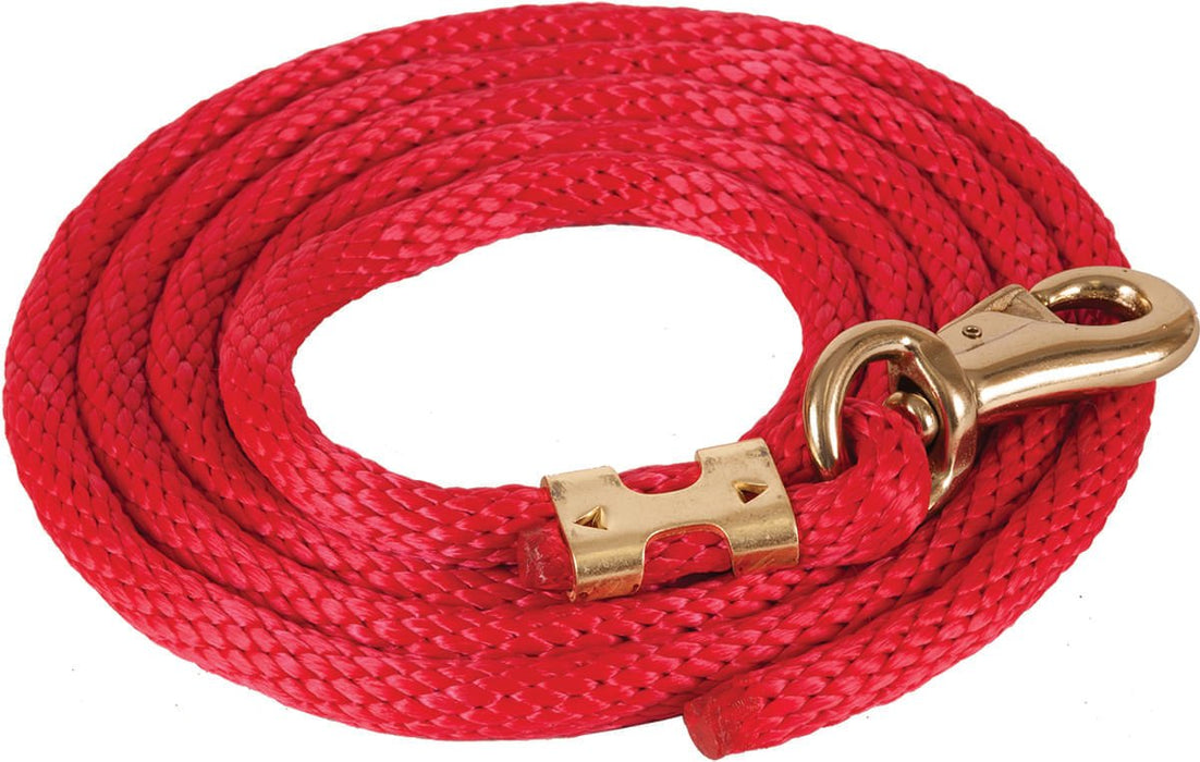 Mustang Solid Poly Lead Rope, Bull Snap - Jeffers - Horse Supplies > Horse Tack > Horse Halters