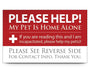 My Pet Is Home Alone! Wallet Cards - Jeffers - Animal & Pet Supplies > Pet ID Tags