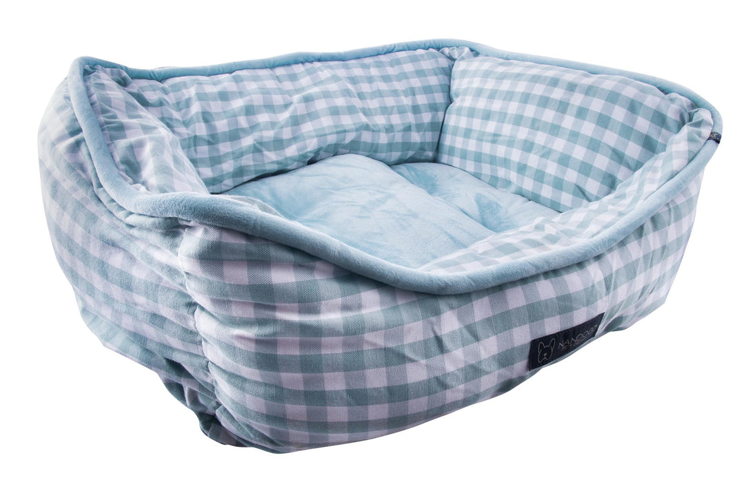 Nandog Light Gray Check Dog Bed - Jeffers - Dog Supplies > Dog Beds