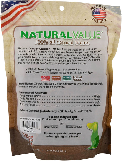 Natural Value Chicken Tenders, 14 oz - Jeffers - Dog Supplies > Dog Treats