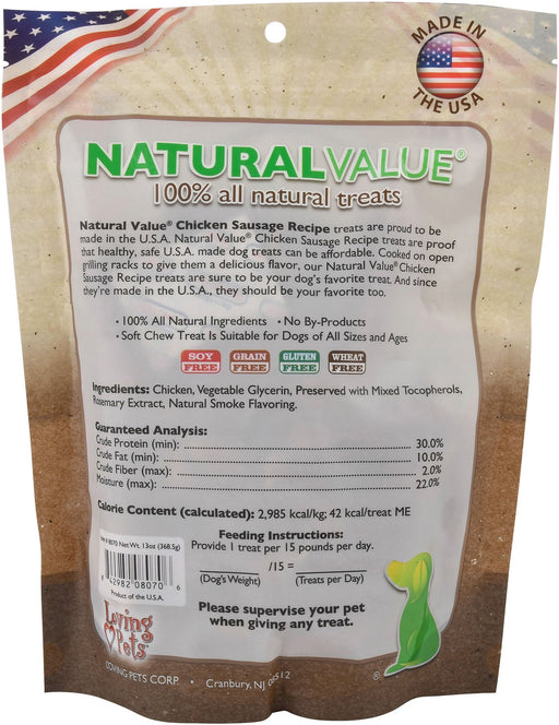 Natural Value Sausages - Jeffers - Dog Supplies > Dog Treats > Jerky & Sausages