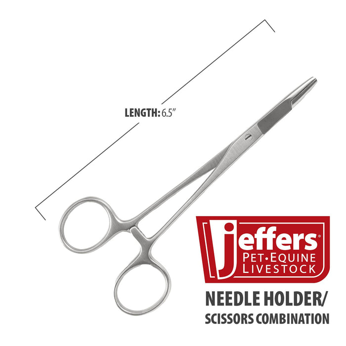 Needle Holder/Scissor Combination, each - Jeffers - Animal Health & Wellness > Medical Supplies